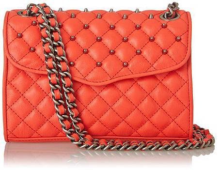 Rebecca Minkoff Mini Affair 菱格紋鉚釘小香包(Hot Red).jpg