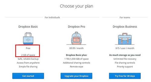 Dropbox Basic  2G