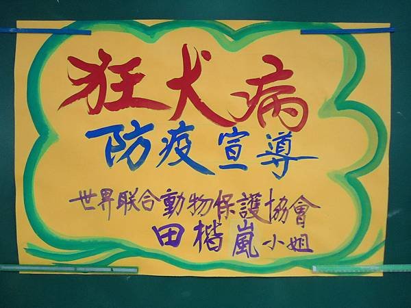 104.4.17邀請世界聯合動物保護協會田楷嵐小姐辦理狂犬病防制宣導