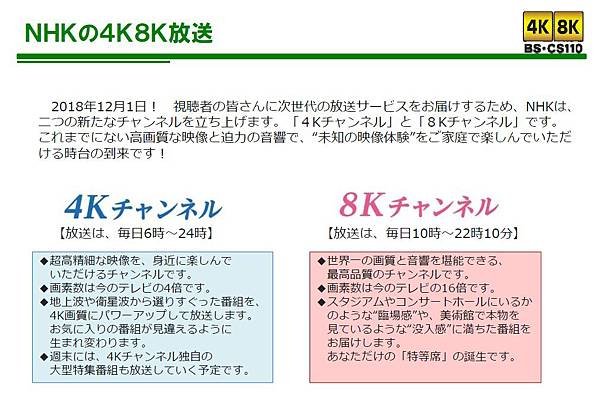 NHK的4K8K放送