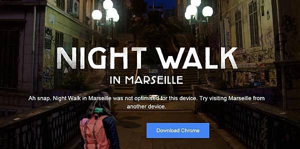 Google 谷歌 Night Walk in Marseille Experience 夜晚街景,漫步浪漫之都法國馬賽市街道夜景,創新旅遊廣告行銷 (虛擬實境,VR,更新,有趣,手機,Android,3D,APP)