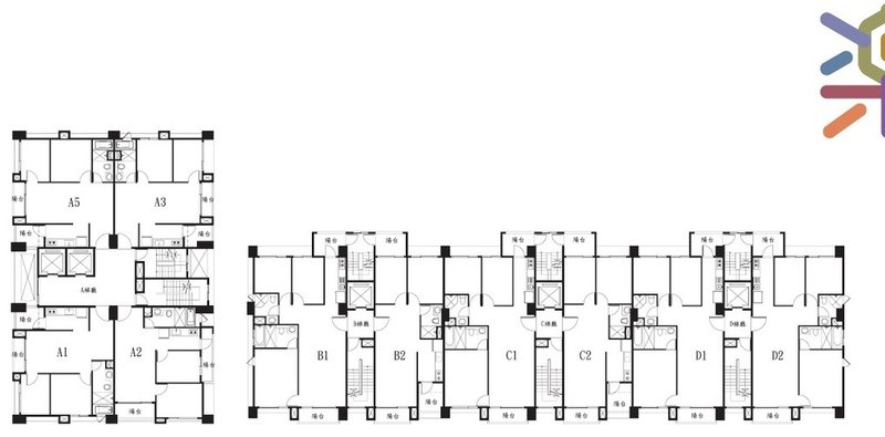 桃園美樂地建案,標準層平面圖