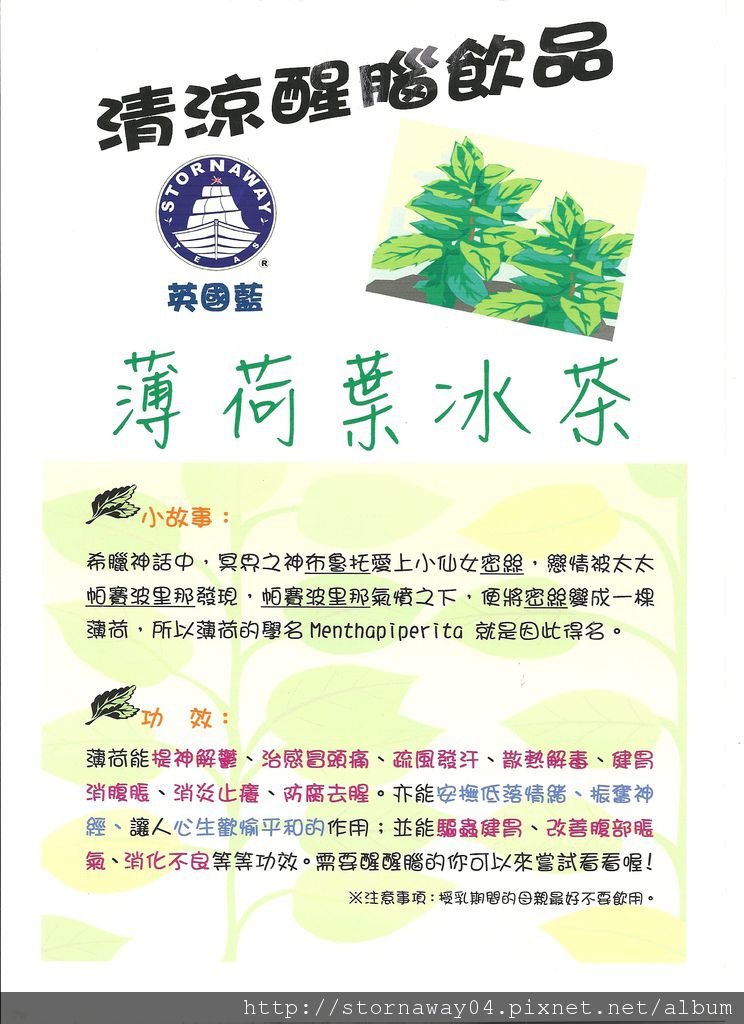 薄荷葉冰茶