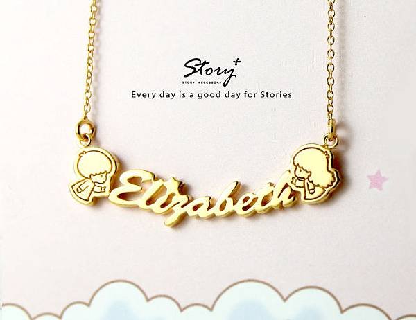 STORY ACCESSORY, 故事銀飾, 925 純銀, 訂做, 字母項鍊, kikilala, Little Twin Stars, 雙星仙子, 三麗鷗, sanrio