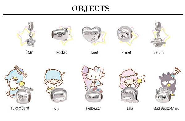 STORY ACCESSORY, 故事銀飾, 925 純銀, 訂做, 字母項鍊, kikilala, Little Twin Stars, 雙星仙子, 三麗鷗, sanrio，BEADS，BRACELET，串珠，純銀