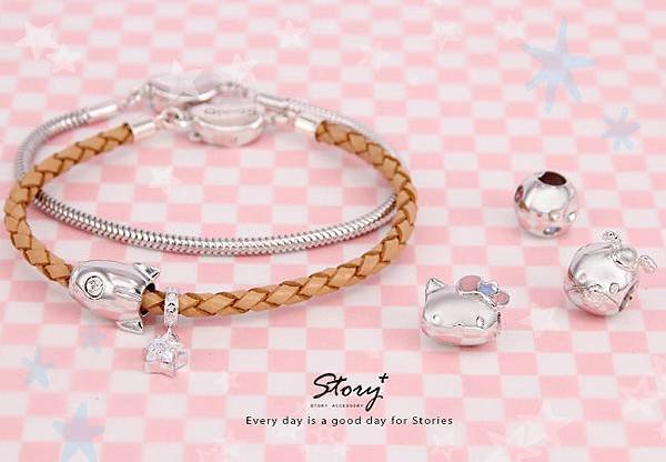 STORY ACCESSORY, 故事銀飾, 925 純銀, 訂做, 字母項鍊, kikilala, Little Twin Stars, 雙星仙子, 三麗鷗, sanrio，BEADS，BRACELET，串珠，純銀