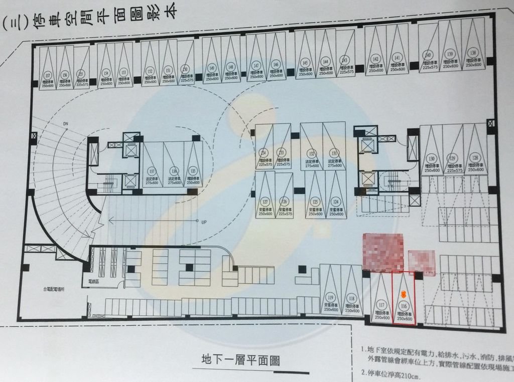 22車位