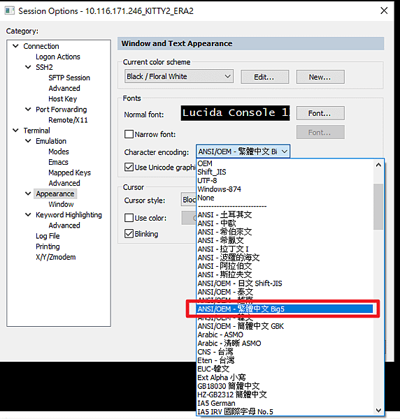 SecureCRT開linux Vi有亂碼的問題