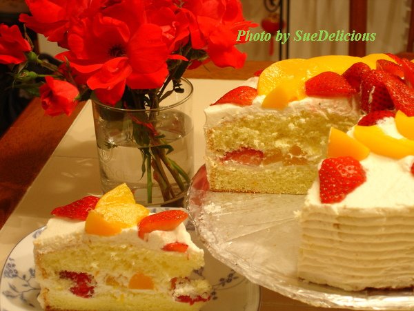 Fruit Cake with whipped cream -4