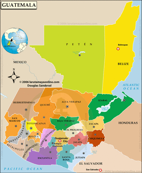 mapa de Guatemala