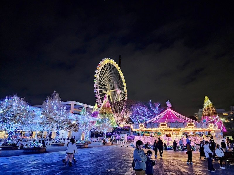 2023-11-22 東京賞楓旅Day4-2 夜訪讀賣樂園（