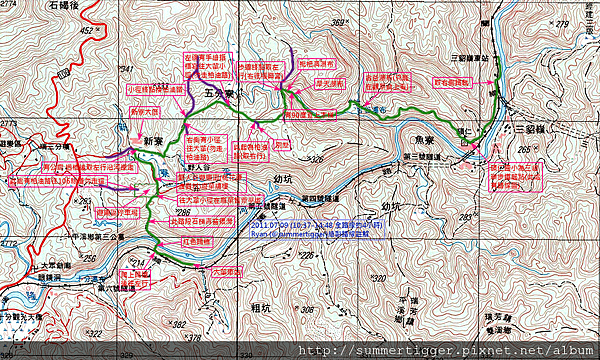 三貂嶺古道路線圖