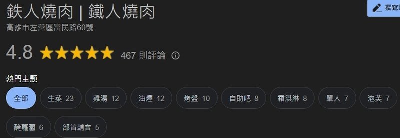 鐵人燒肉評價