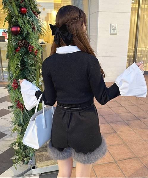 【想要什麼，seki買給你】日本妹穿搭術，拼接袖大蝴蝶結造型
