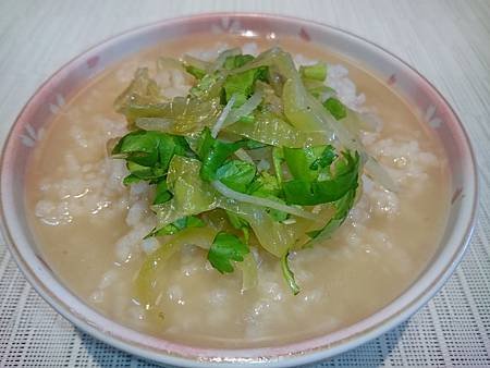 烤雞骨架湯熬稀飯
