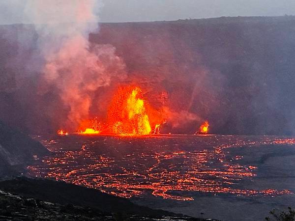 [夏威夷大島] 聖誕-跨年巧遇火山爆發，好壯觀