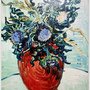 Flower Vase with Thistles  1890薊花