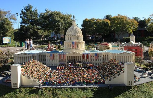 Barack Obama&apos;s inauguration in Legoland, California