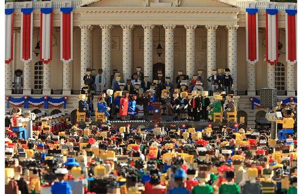 Barack Obama&apos;s inauguration in Legoland, California