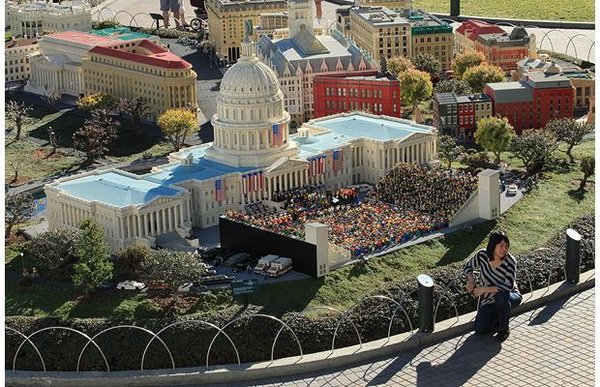 Barack Obama&apos;s inauguration in Legoland, California