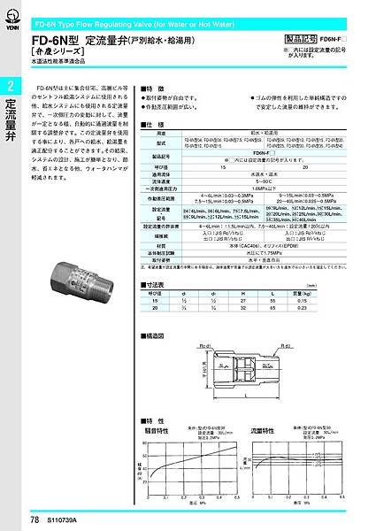 VENN_FD-6N給水管用定流量閥