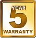 5 YEAR WARRANTY120x80