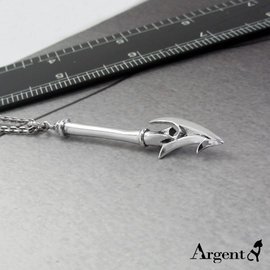 【ARGENT安爵銀飾精品】原創商品-兵器系列「龍膽亮銀槍(染黑款)」
                              純銀項鍊 三國兵器系列 師傅改良款