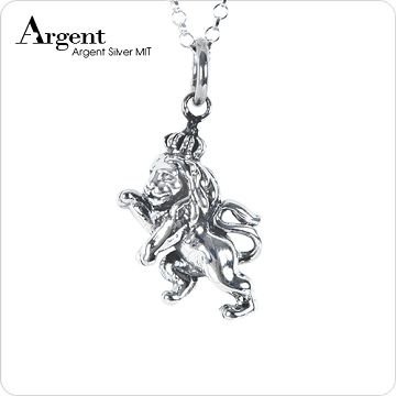 【ARGENT銀飾】動物系列「 小獅王」
                            純銀項鍊(染黑款)