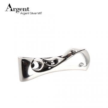 【ARGENT安爵銀飾精品】配件系列「典藏」純銀鈔票夾(染黑款)