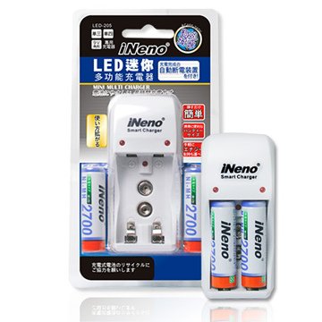 iNeno
                            LED多功能充電器附iNeno三號鎳氫充電電池2顆
