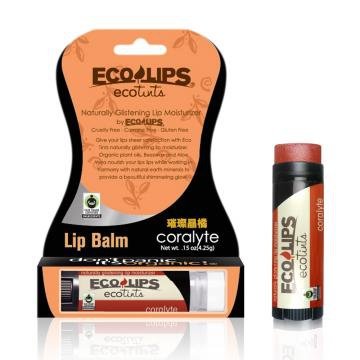 美國ECO LIPS 依蔻麗唇 天然護唇膏
                            超潤澤彩漾(璀璨晶橘 _橘紅色)★限時促銷