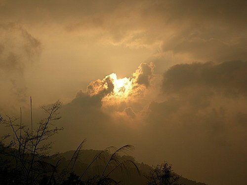 阿里山塔山夕照