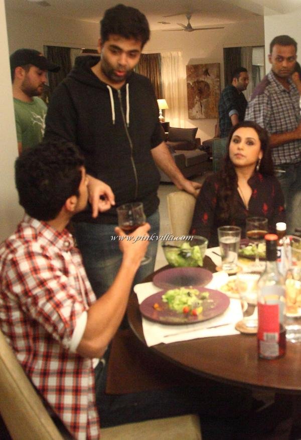 on the sets- Karan Johar