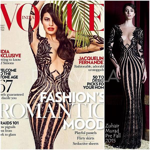 Jacqueline Fernandez Zuhair Murad Pre Fall 2015 Vogue India Cover_0