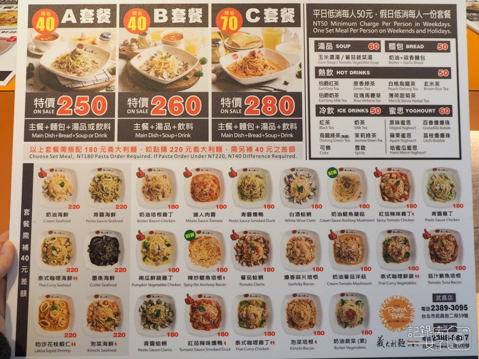 西門町THE PASTA BAR義大利麵的達人 (5).JPG