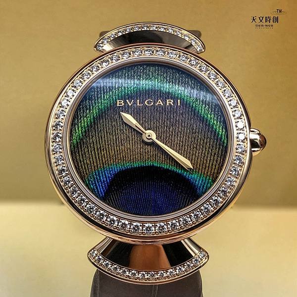 Bvlgari 寶格麗-Divas’Dream Peacock 37mm 玫瑰金 孔雀羽毛 鑽圈 103139 4.jpg