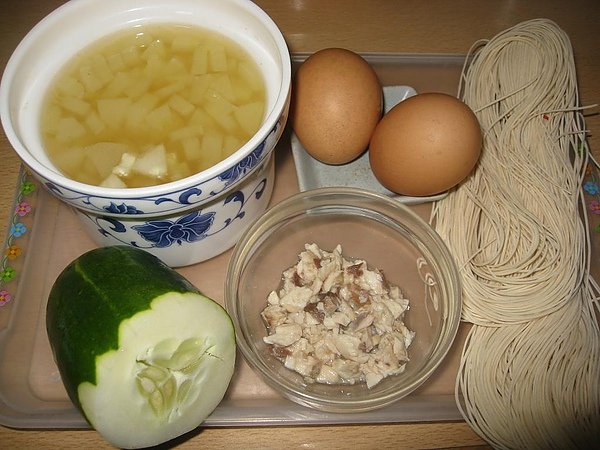 大黃瓜蛋麵線食材.JPG