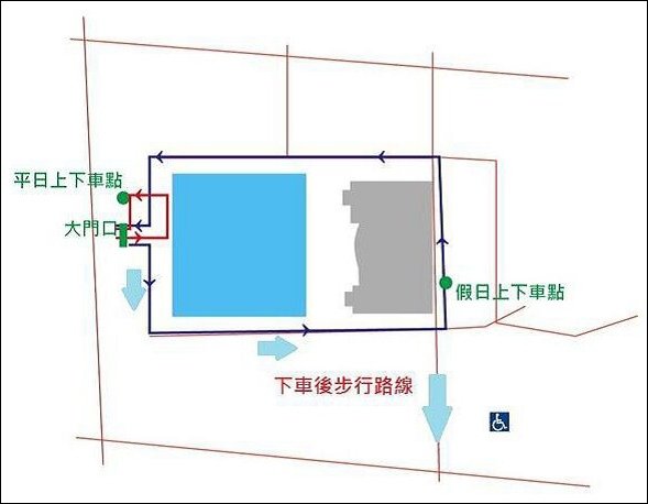 慈惠醫專校園內接駁車上下車點及下車後步行至會場路線圖.jpg