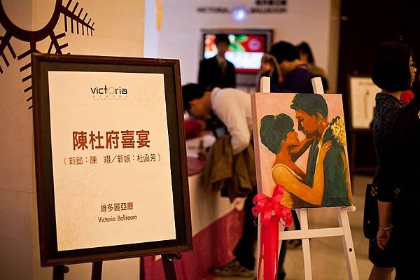 迎賓油畫