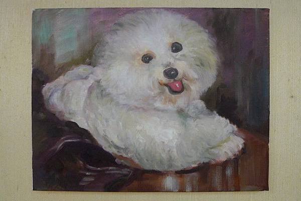 比熊犬~油畫尺寸:中