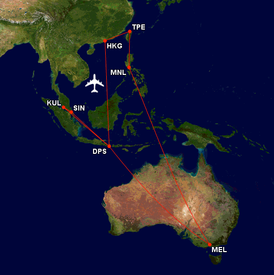 002 Flight Map (25 Jul to 12 Aug) EDITED