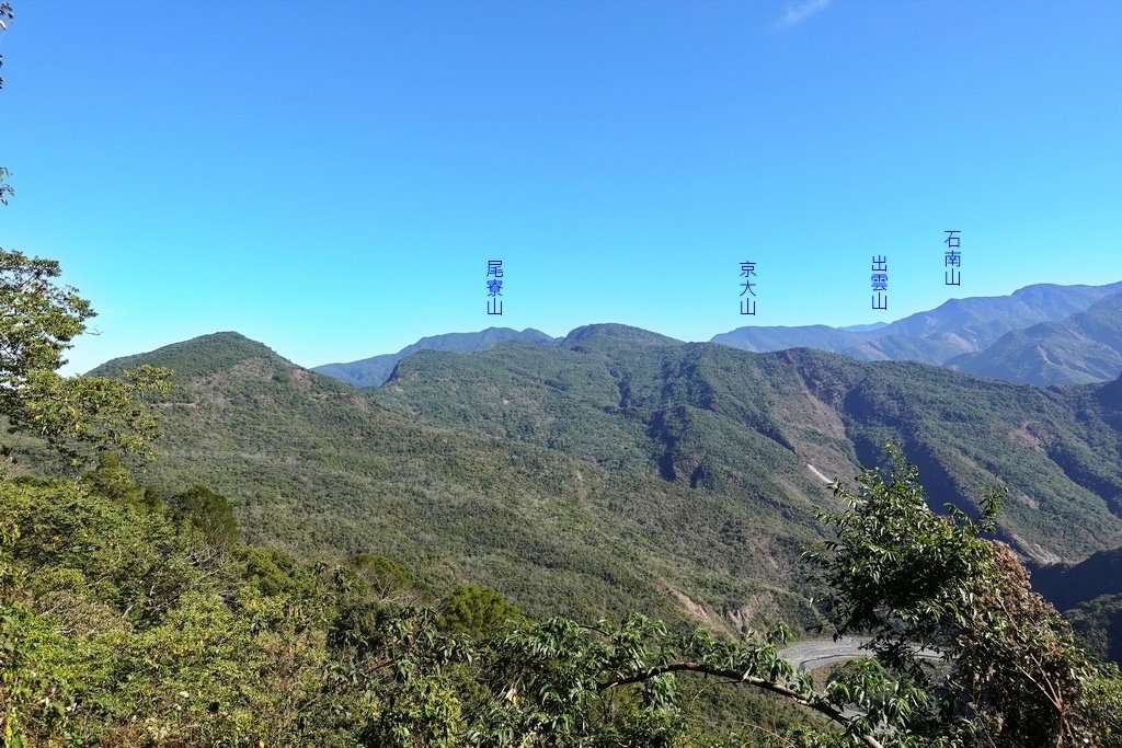 沙溪林道、大津山、尾寮山、朝日山