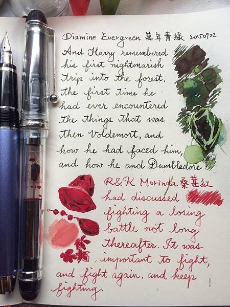 Diamine Evergreen, R&amp;K Morinda 桑葚紅