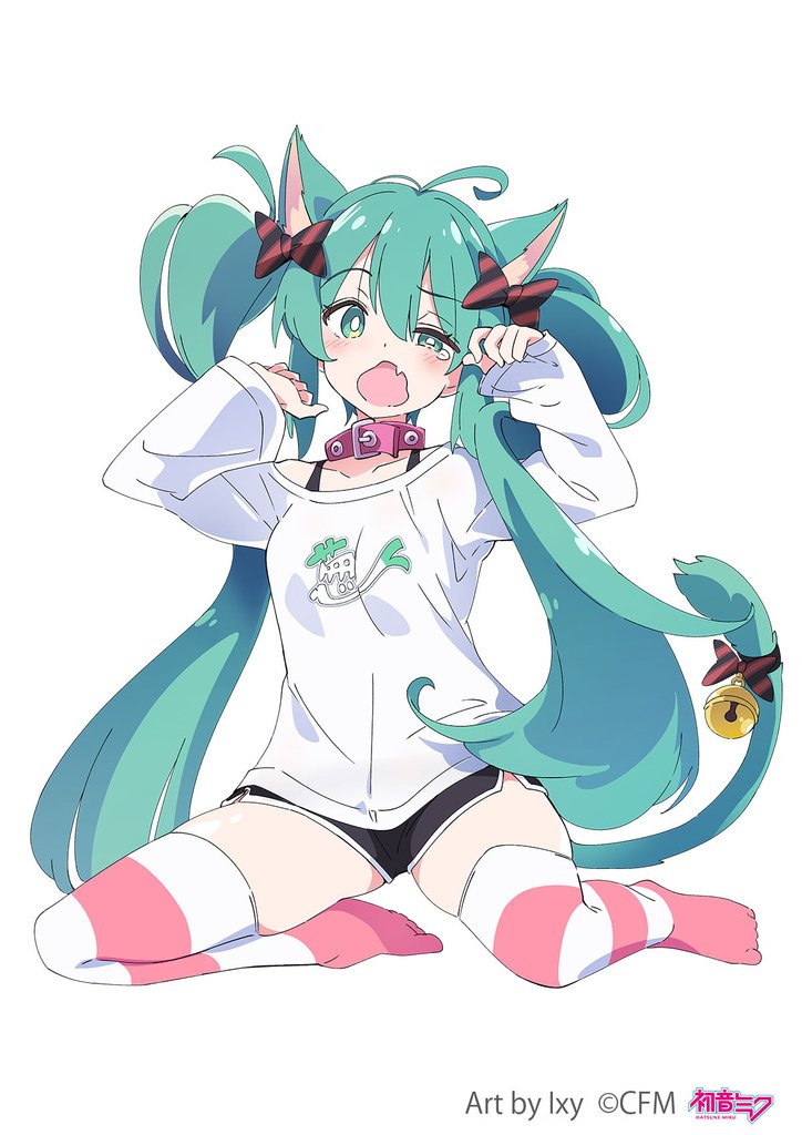 TAITO景品 Desktop Cute 初音未來 貓耳T恤