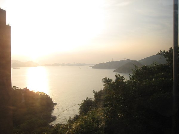 巴士上看淺水灣夕陽