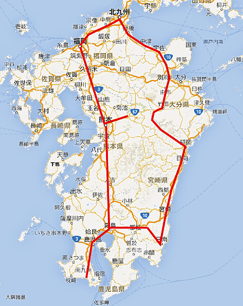 2014_Kyushu_Drive_Route.png