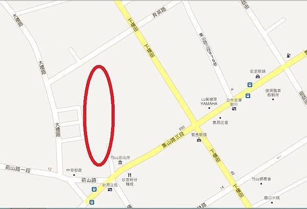 日式警察宿舍聚落就在紅圈處