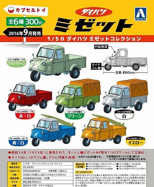 青島文化教材社1/50復古三輪車201609