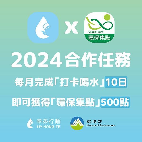 環保集點X奉茶行動 打卡喝水集綠點