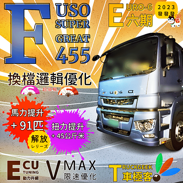 Fuso 三菱🧧6期🧧SuperGreat 455匹 馬力升